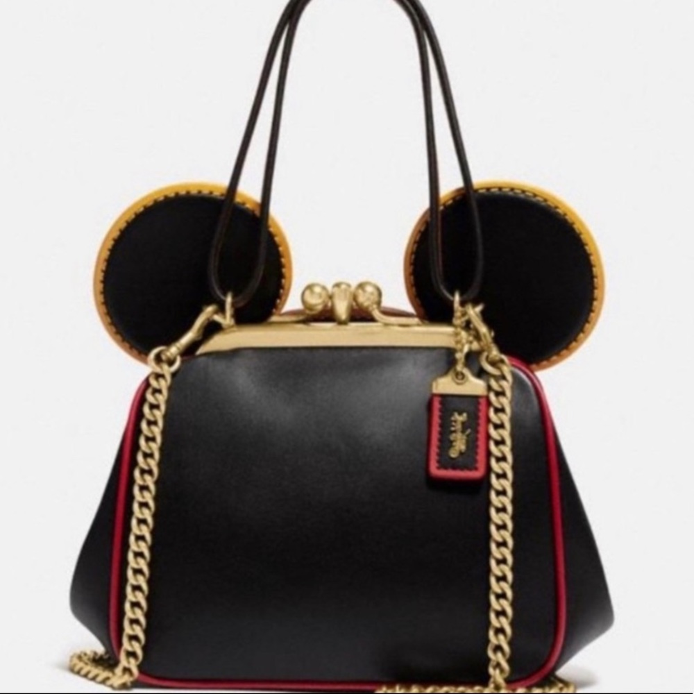 NWT COACH x Disney Mickey Mouse Keith Haring Kisslock Bag